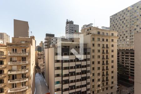 Varanda - Vista de kitnet/studio à venda com 1 quarto, 21m² em República, São Paulo