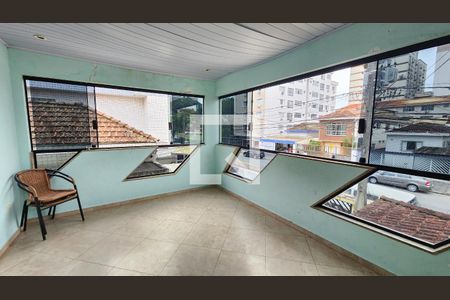 Varanda da Sala de casa para alugar com 6 quartos, 174m² em Marapé, Santos