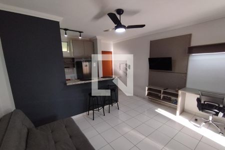 Sala - Dormitório de kitnet/studio para alugar com 1 quarto, 32m² em Nova Ribeirânia, Ribeirão Preto