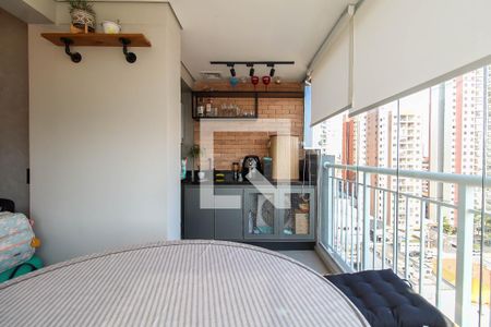 Varanda da Sala de apartamento à venda com 2 quartos, 60m² em Vila Regente Feijó, São Paulo