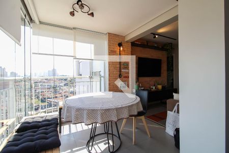 Varanda da Sala de apartamento à venda com 2 quartos, 60m² em Vila Regente Feijó, São Paulo