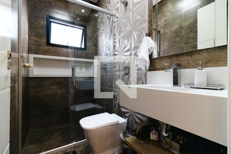Banheiro da Suíte de casa de condomínio para alugar com 3 quartos, 200m² em Recanto Quarto Centenario, Jundiaí
