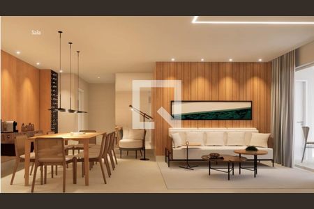 Sala de apartamento à venda com 3 quartos, 107m² em Vila da Serra, Belo Horizonte