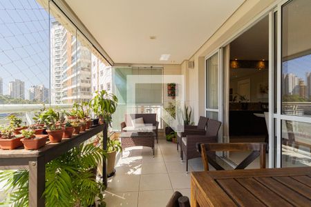 Varanda da Sala de apartamento para alugar com 4 quartos, 171m² em Vila Andrade, São Paulo