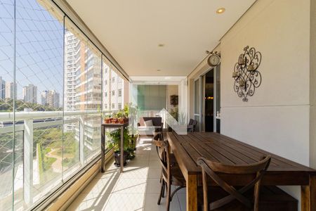 Varanda da Sala de apartamento para alugar com 4 quartos, 171m² em Vila Andrade, São Paulo