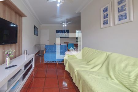 Sala 1 de apartamento para alugar com 3 quartos, 77m² em Jardim Belmar, Guarujá