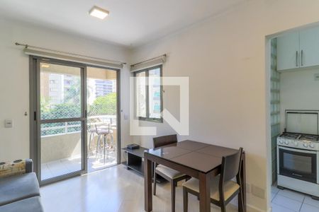 Sala de apartamento para alugar com 1 quarto, 45m² em Brooklin Paulista, São Paulo