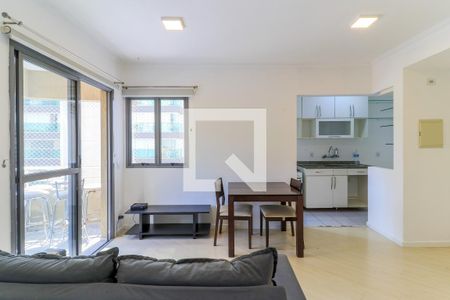 Sala de apartamento para alugar com 1 quarto, 45m² em Brooklin Paulista, São Paulo