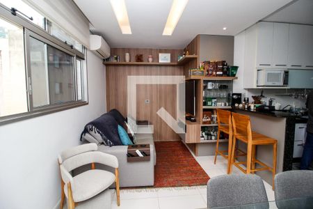 Sala de apartamento à venda com 2 quartos, 56m² em Santo Antônio, Belo Horizonte