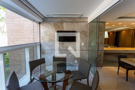 Varanda da Sala 1 de apartamento à venda com 4 quartos, 270m² em Serra, Belo Horizonte