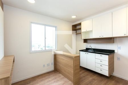 Sala e Cozinha de apartamento à venda com 1 quarto, 27m² em Vila Esperança, São Paulo