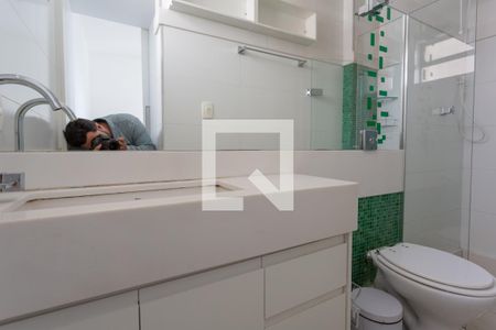 Banheiro da Suíte de apartamento à venda com 1 quarto, 40m² em Carmo, Belo Horizonte