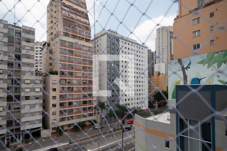 Vista da Varanda da Sala de apartamento à venda com 1 quarto, 32m² em Bela Vista, São Paulo