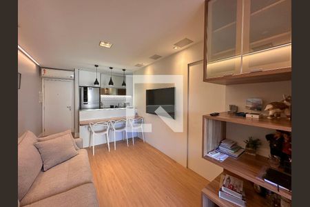 Sala  de apartamento para alugar com 2 quartos, 55m² em Cidade Monções, São Paulo