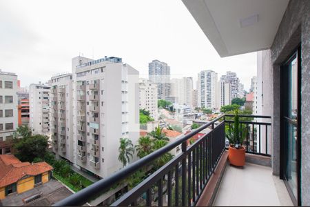 Varanda de kitnet/studio para alugar com 1 quarto, 30m² em Pinheiros, São Paulo