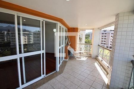 Varanda da Sala de apartamento para alugar com 4 quartos, 130m² em Barra da Tijuca, Rio de Janeiro