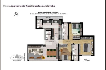 Apartamento à venda com 3 quartos, 91m² em Sion, Belo Horizonte