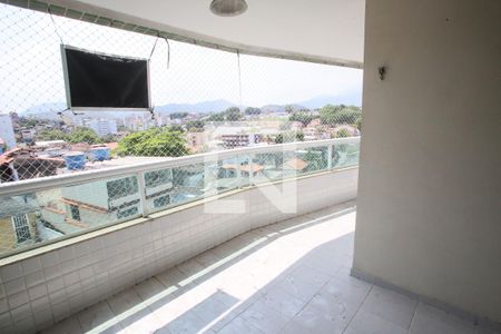 Varanda da sala de apartamento à venda com 3 quartos, 104m² em Pechincha, Rio de Janeiro