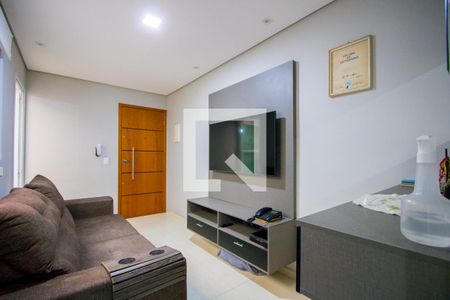 Sala de apartamento à venda com 2 quartos, 49m² em Vila Scarpelli, Santo André