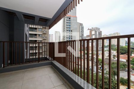 Varanda da Sala de apartamento para alugar com 2 quartos, 69m² em Jardim das Acacias, São Paulo