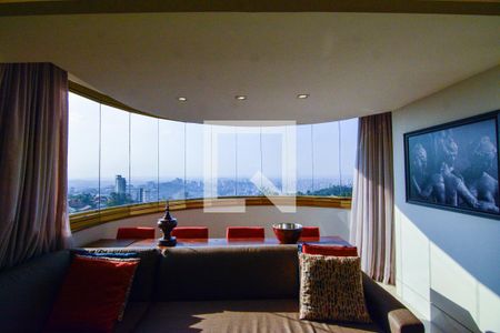 Varanda da Sala de apartamento à venda com 3 quartos, 125m² em Belvedere, Belo Horizonte