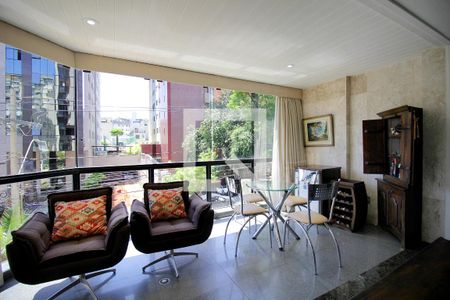 Varanda coberta da Sala de apartamento à venda com 4 quartos, 230m² em Sion, Belo Horizonte