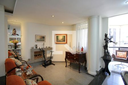 Sala – Lareira de apartamento à venda com 4 quartos, 230m² em Sion, Belo Horizonte