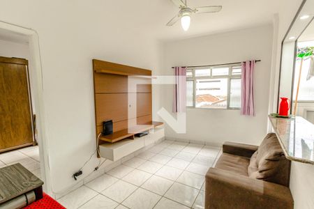 Sala de apartamento para alugar com 1 quarto, 40m² em Aviação, Praia Grande