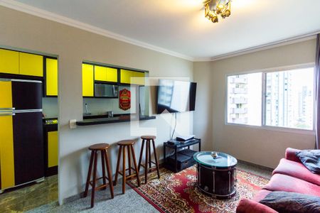 Sala de apartamento para alugar com 1 quarto, 62m² em Indianópolis, São Paulo