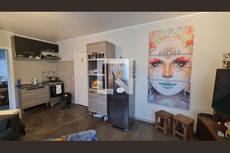 Sala/Cozinha de apartamento para alugar com 1 quarto, 42m² em Paraíso do Morumbi, São Paulo