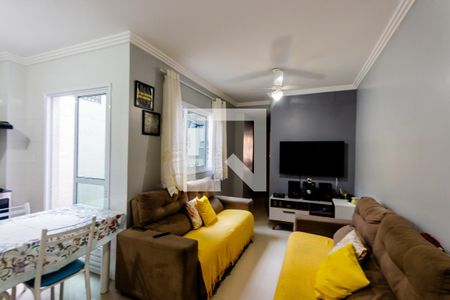 Sala de apartamento à venda com 2 quartos, 71m² em Parque Capuava, Santo André