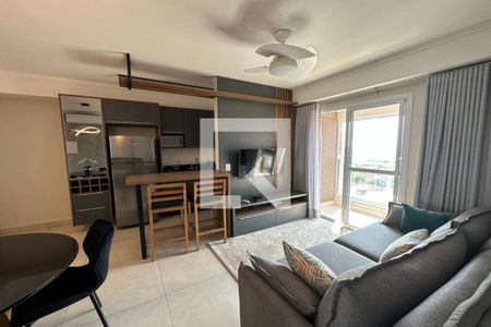 Sala de apartamento para alugar com 1 quarto, 43m² em Alto da Boa Vista, Ribeirão Preto