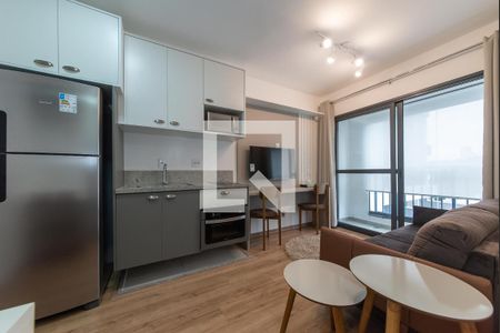 Sala com Cozinha Integrada de apartamento para alugar com 1 quarto, 33m² em Ipiranga, São Paulo