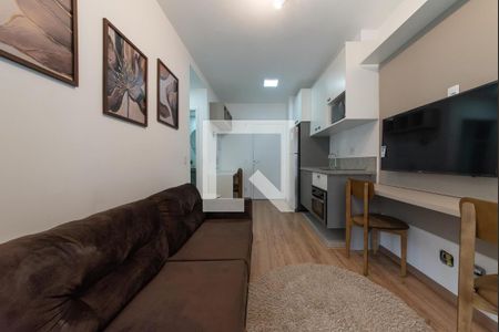 Sala com Cozinha Integrada de apartamento para alugar com 1 quarto, 33m² em Ipiranga, São Paulo