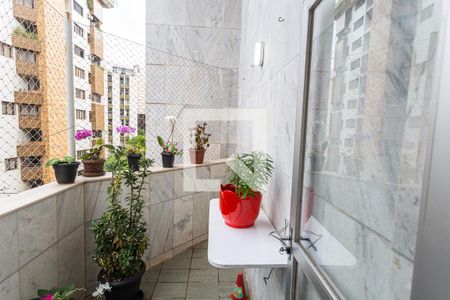 Varanda da Sala de apartamento à venda com 3 quartos, 120m² em Santo Antônio, Belo Horizonte