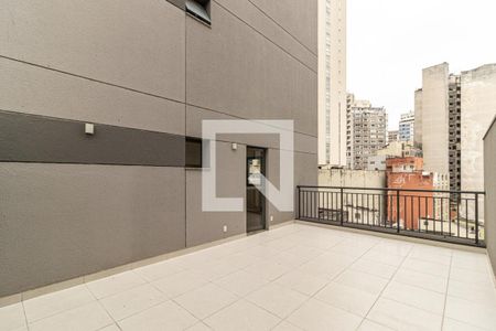 Terraço Privativo de kitnet/studio para alugar com 1 quarto, 54m² em República, São Paulo