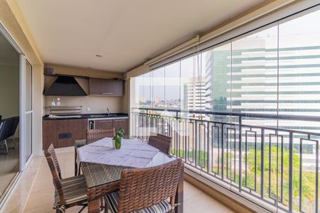 Varanda Gourmet de apartamento à venda com 3 quartos, 133m² em Campo Grande, São Paulo