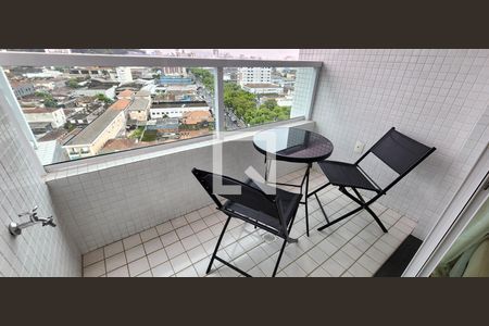 Varanda da Sala de apartamento para alugar com 1 quarto, 52m² em Vila Matias, Santos