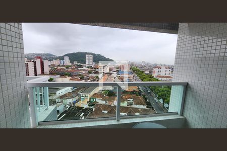 Varanda da Sala de apartamento para alugar com 1 quarto, 52m² em Vila Matias, Santos