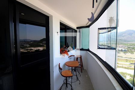 Varanda da Sala de apartamento para alugar com 3 quartos, 95m² em Barra da Tijuca, Rio de Janeiro