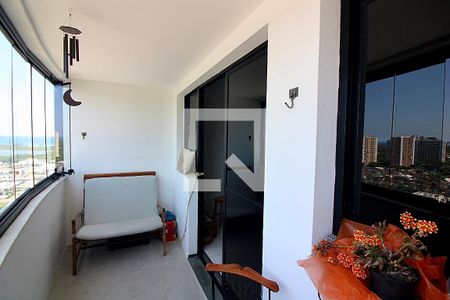 Varanda da Sala de apartamento para alugar com 3 quartos, 95m² em Barra da Tijuca, Rio de Janeiro