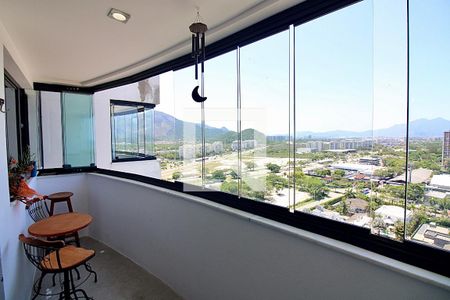 Varanda da Sala de apartamento para alugar com 3 quartos, 95m² em Barra da Tijuca, Rio de Janeiro