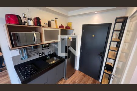 Cozinha de kitnet/studio para alugar com 1 quarto, 18m² em Pinheiros, São Paulo