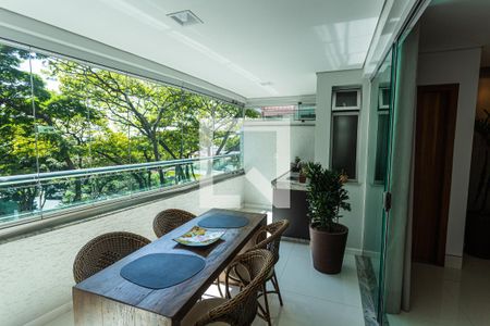 Varanda Gourmet de apartamento à venda com 4 quartos, 163m² em Liberdade, Belo Horizonte