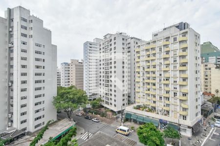 Vista da Sala de apartamento à venda com 1 quarto, 46m² em Higienópolis, São Paulo