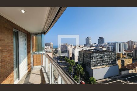 Vista da Varanda de apartamento para alugar com 2 quartos, 90m² em Gonzaga, Santos