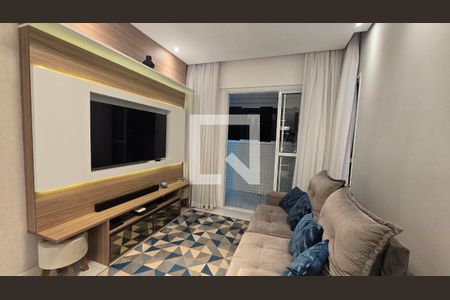 Detalhe Sala de apartamento para alugar com 2 quartos, 82m² em Campo Grande, Santos