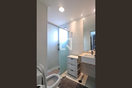 Banheiro do Quarto 1 - Suíte de apartamento à venda com 2 quartos, 64m² em Jardim, Santo André