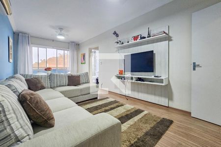 sala de apartamento para alugar com 2 quartos, 80m² em Jardim Três Marias, Guarujá