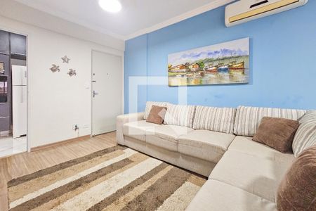 sala de apartamento para alugar com 2 quartos, 80m² em Jardim Três Marias, Guarujá